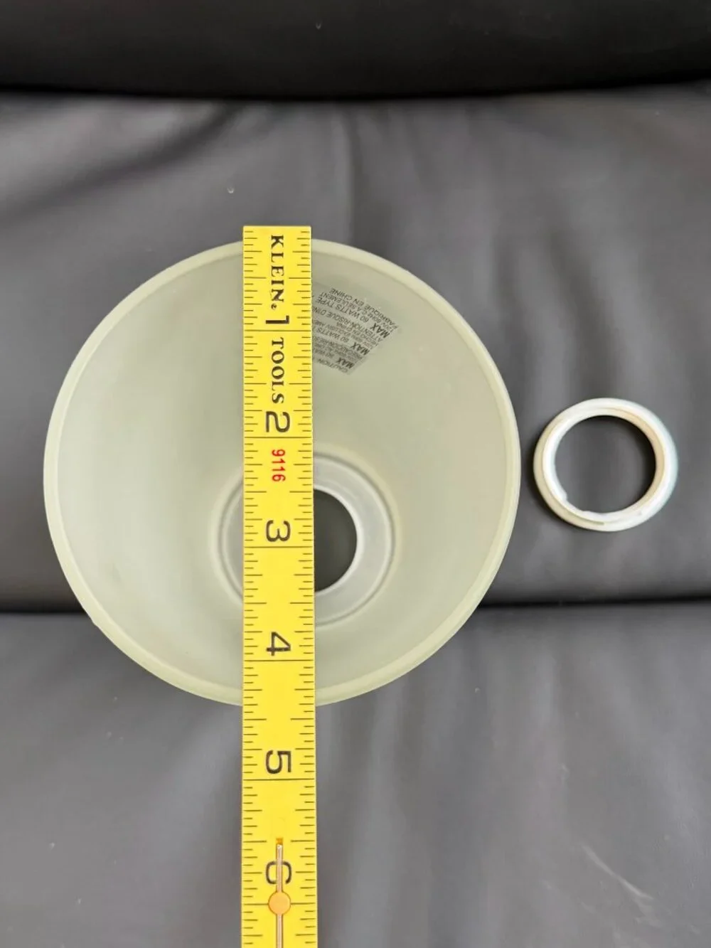 Vintage Frosted Glass Tapered Cylinder Pendant Lamp Shade 6